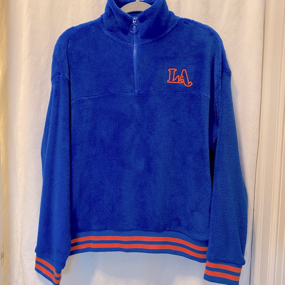 Ladies Forever 21 blue 1/4 zip sweatshirt